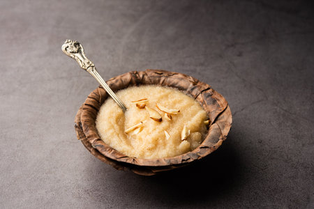 Khas Khas ka Halwa also called Post Halva or sheera or sooji made using poppy seeds, ghee and sugar