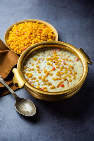 Sweet Bundi Kheer or payasam is a tasty Indian dessert recipe