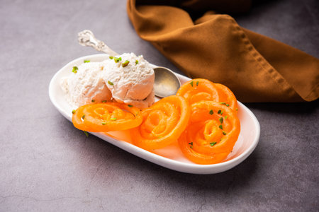 Jalebi Ice Cream, combination of Indian dessert with a twist