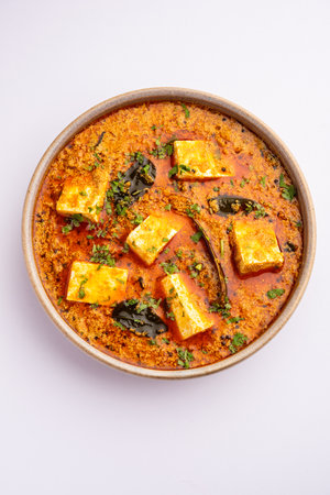 Paneer khus khus curry or cottage cheese posto masala made using poppy seeds, Indian recipeの写真素材