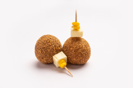 Corn Cheese balls with dip - popular party snack from India