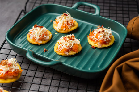 Papdi pizza are mini food bites, Indian kids favourite party snack