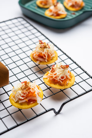 Papdi pizza are mini food bites, Indian kids favourite party snack