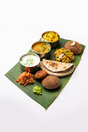 Millet Food thali or platter is an Indian vegetarian age old way of eating