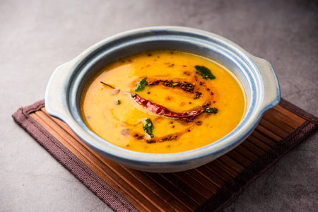 Khatti Dal is a food from India, a Hyderabadi cuisine, dal made using Masoor or Toor dalの写真素材