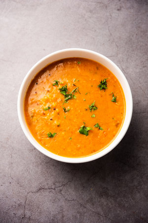 Khatti Dal is a food from India, a Hyderabadi cuisine, dal made using Masoor or Toor dalの写真素材