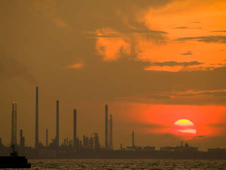 Industrial Sunsetの写真素材