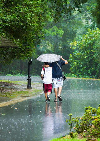 Sharing An Umbrella