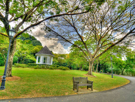 White Pavilion in the Parkの写真素材