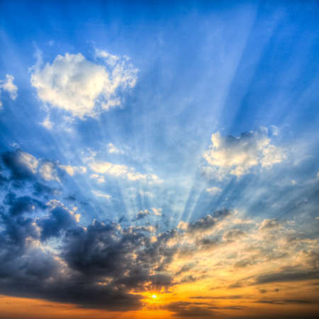 Sunbeams at Sunrise