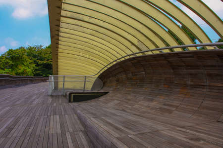 Henderson Waves Bridge in Singapore. This bridge connects Mount Faber Park to Telok Blangah Hill Park.の写真素材