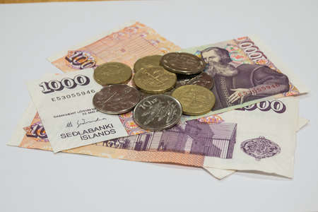 Banknotes and coinsの写真素材