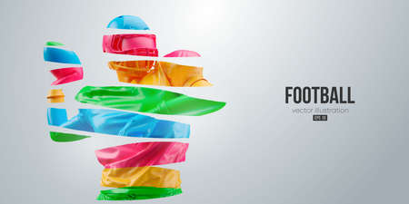 Abstract silhouette of a NFL american football player man in action isolated white background. vector illustrationのイラスト素材