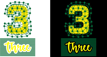 Vector set of logos for T-shirt, prints, posters, web.のイラスト素材