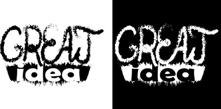 Black and white Grunge vintage lettering. Grunge vector illustrationのイラスト素材