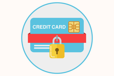 Credit card security concept. Vector illustration in flat style. EPS 10のイラスト素材