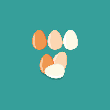 Animal paw vector icon in flat style isolated on turquoise backgroundのイラスト素材