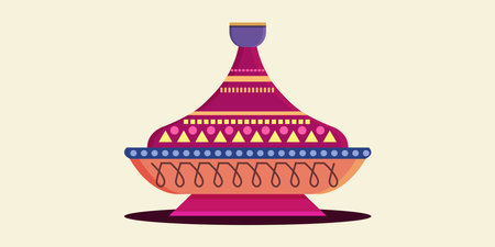 Mexican vase vector illustration in flat design style. Mexican vase.のイラスト素材