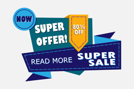 Super sale special offer banner vector illustration. Super sale special offer banner.のイラスト素材