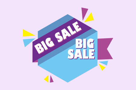 Text sign showing Big Sale. Business photo showcasing Special offer price Bargain Bargain Special Offer Discountsのイラスト素材