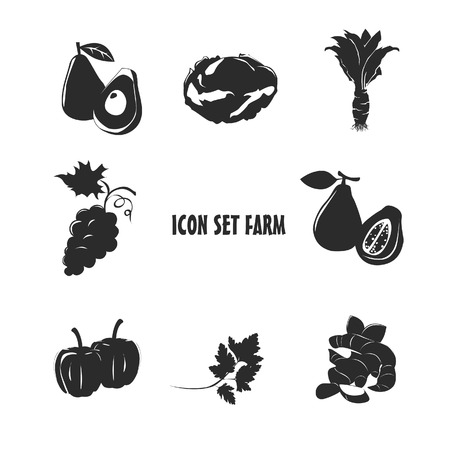 Icon Set Farm designのイラスト素材