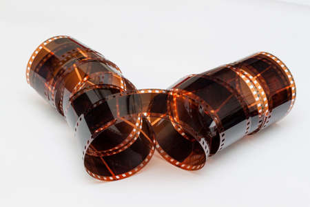 Photofilm with white background in roll shapeの写真素材