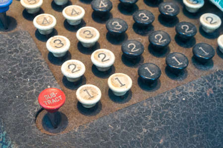 Close Up of Old Fashioned Numbered Keypadの写真素材