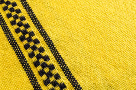 Yellow Textile with Black Checkerboard patterm