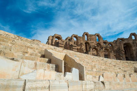 El Djem Roman Amphitheatre in Tunisiaのeditorial素材