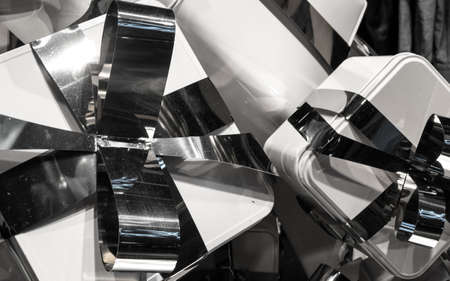 Metal Container Black    White Silver Presentsの写真素材