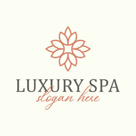 Luxury ornament mandala for spa botique, beauty, flower, feminim, wedding, florist, organic, care, lotus.のイラスト素材