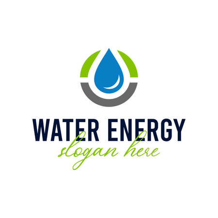 water drop logo for energy logoのイラスト素材
