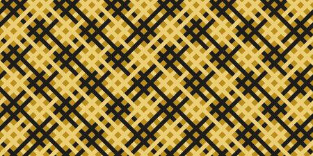 Simple gold black line modern seamless pattern abstract checkered background. Christmas season,...