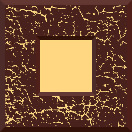 Brown grunge vector frameのイラスト素材
