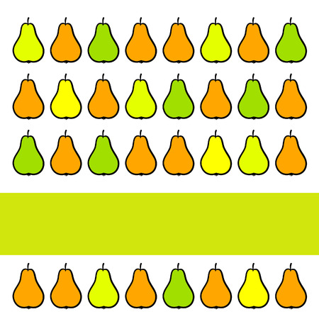 banner with fruit pearのイラスト素材
