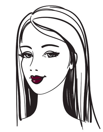 beautiful girlのイラスト素材