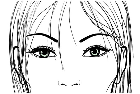 beautiful woman eyesのイラスト素材