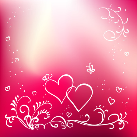 Abstract painted vector floral background, valentine's day elements for designのイラスト素材