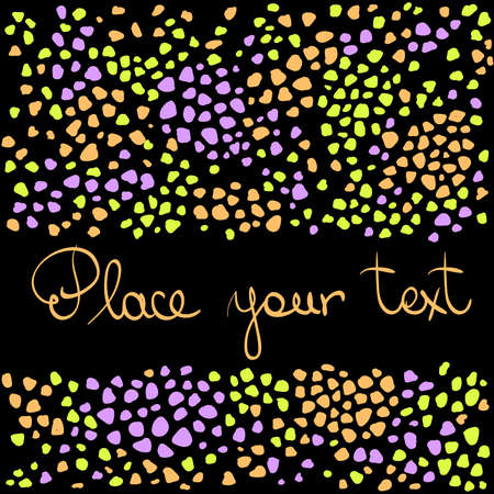 Abstract pattern with frame and textのイラスト素材