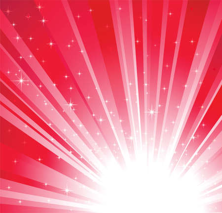 Red christmas, holidays background with light and starsのイラスト素材
