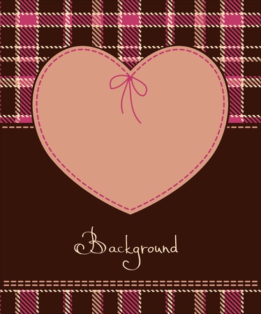 Valentine romantic red heart textile label のイラスト素材