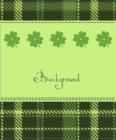 Four leaf clover textile label のイラスト素材