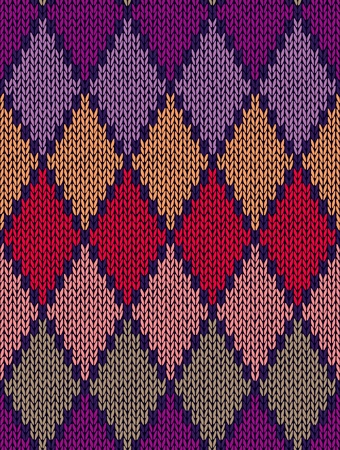 Style Seamless Color Knitted Patternのイラスト素材