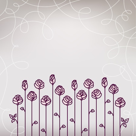Flower  Roses Card Wedding Background のイラスト素材