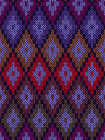 Style Seamless Color Knitted Patternのイラスト素材