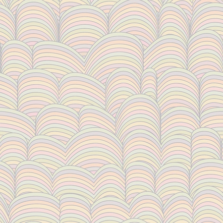 Colorful Seamless Abstract Hand-drawn Pattern, Waves Background のイラスト素材