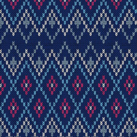 Seamless Ornamental Male Style Knitted pattern のイラスト素材