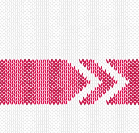 Style Seamless White with Red Arrow Color Knittedのイラスト素材