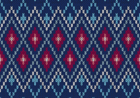Seamless Ornamental Male Style Knitted Vector Pattern のイラスト素材