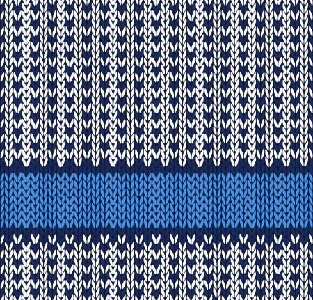 Style Seamless Blue White Color Knitted Vector Patternのイラスト素材